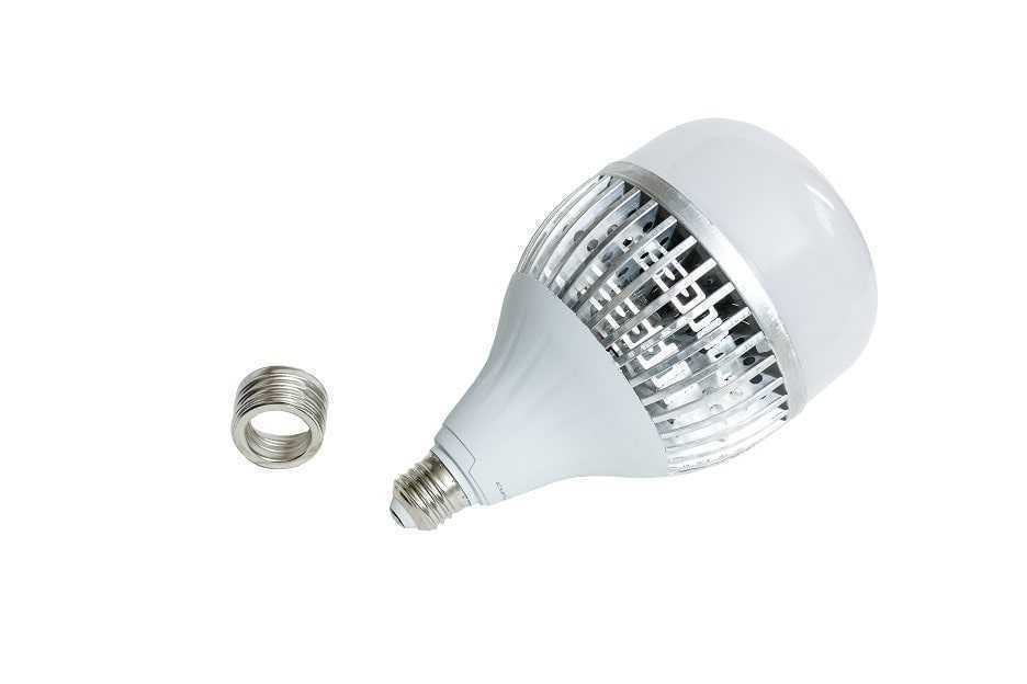 Лампа светодиодная высокой мощности HP 100W 6500K 7000Лм E27 (+переходник на Е40) СириусА