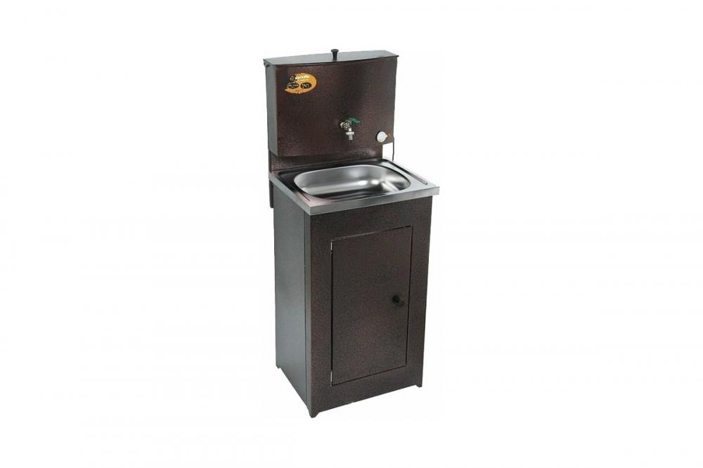 Умывальник дачный ЛЮКС с подогревом нержавеющая мойка медь Вихрь 