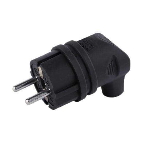 Вилка угловая 16А с заземл. каучук TOKOV ELECTRIC