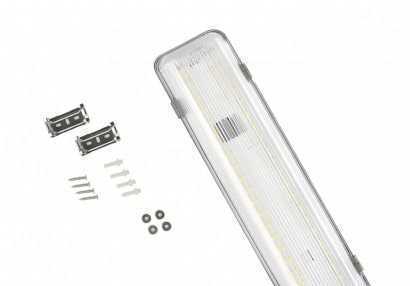 Светильник светодиодный Линейный пылевлагозащищенный 36W 6500K 1270х105х80мм IP65 Прозрачный СириусА
